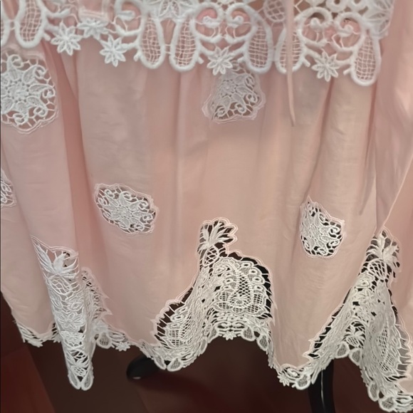 Miguelina Pink Lace Maxi Dress - Picture 4 of 15